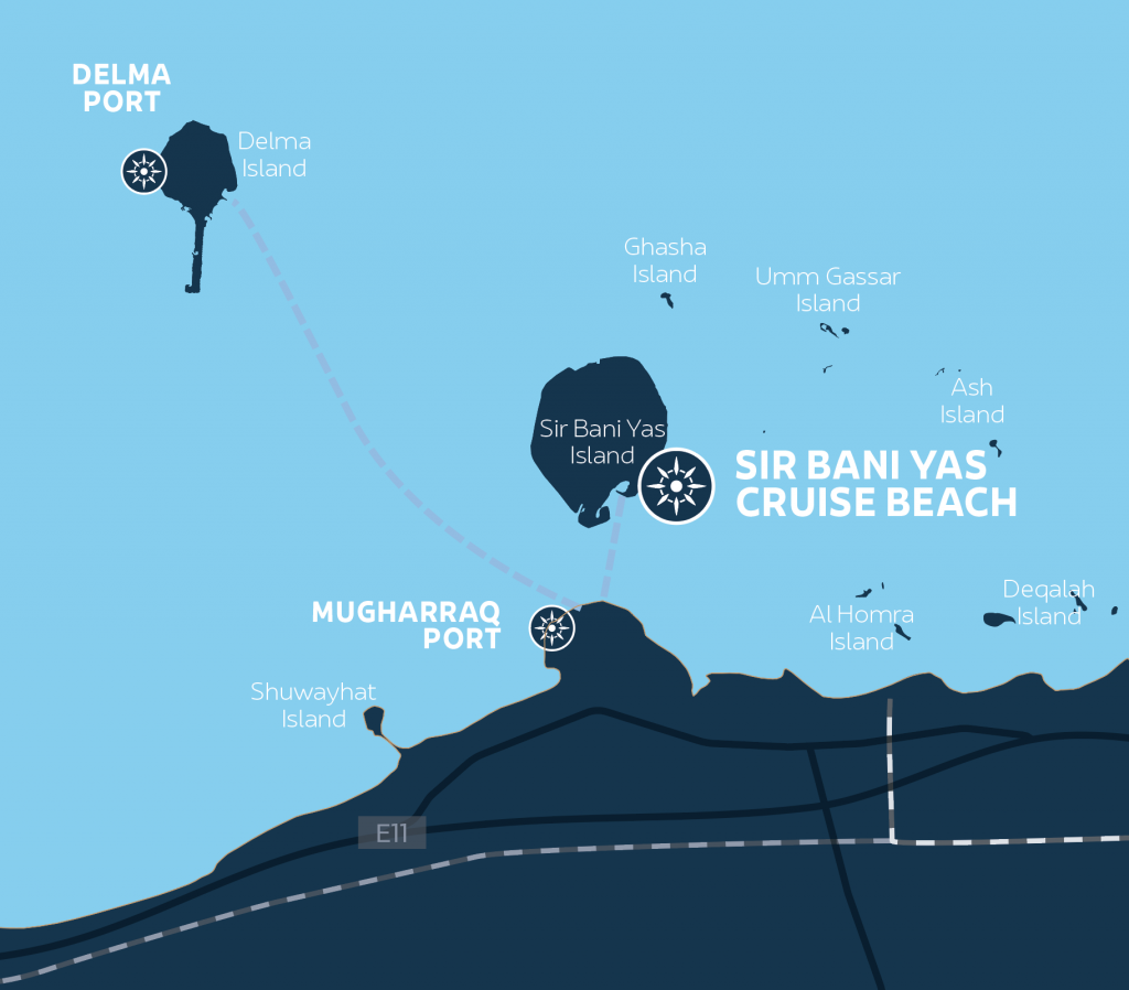 Sir Bani Yas Cruise Beach - Cruise Terminals | Abu Dhabi Ports